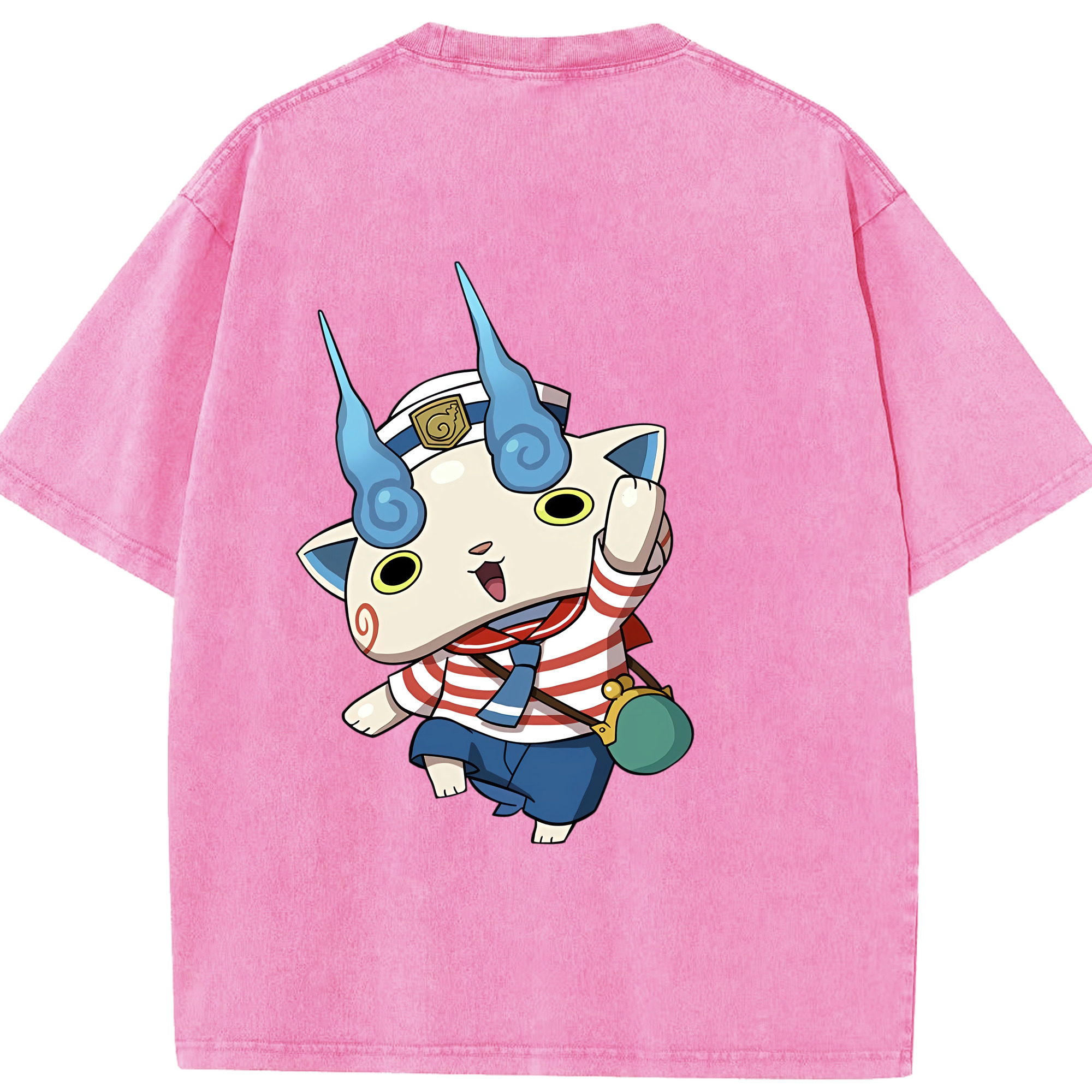 （画像用） 妖怪ウォッチ Yo-kai Watch 綿100% ヴィンテージ風 半袖Tシャツ（背面プリント）
